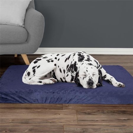 PETMAKER Petmaker 80-PET6010 46 x 27 x 4 in. Orthopedic Pet Bed Egg Crate & Memory Foam with Washable Cover - Navy 80-PET6010